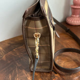 The Swan Crossbody - Vintage Burberry in Nova Check/Brown Leather