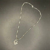 Dior Pendant on Sterling Silver Bali Beaded Necklace
