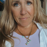 Sweet Like Candy - LV Charm Necklace with GF Cuban Chain