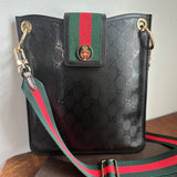 The Swan Messenger - Vintage Imprime Gucci in Black
