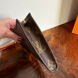 The Junco Wristlet - Vintage Monogram in Vachetta