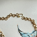 Key to My Heart Necklace - Upcycled LV Padlock on Gold-Filled Chain