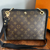 The Swan Crossbody - Vintage Monogram in Black
