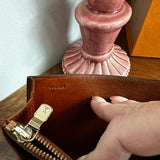 The Junco Wallet with Chain - Vintage Monogram in Red