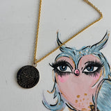 Your Neutral Favorite - Upcycled LV Trunks & Bags Charm in BLACK on Gold-Filled Necklace