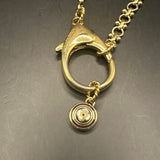 Repurposed LV Keychain Clasp with Pastilles Charm Necklace