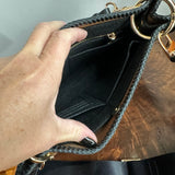 The Swan Crossbody - Vintage Damier in Black