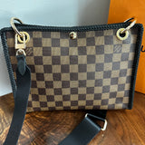 The Swan Crossbody - Vintage Damier in Black