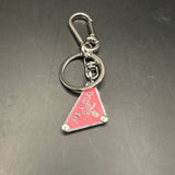 Silver Prada Bag Tag Charm/Keychain