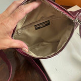 Plum Leather Prada Tag Sling/Fanny Pack Bag