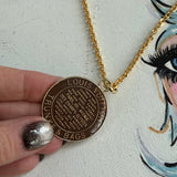 Your Neutral Favorite - Upcycled LV Trunks & Bags Charm in BROWN on Gold-Filled Necklace