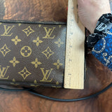 The Junco Crossbody Bag - Vintage Monogram in Black