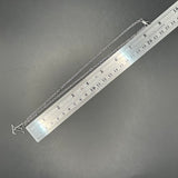 Silver LV Charm on White-Gold-Filled Chain Necklace