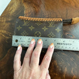 The Junco - Vintage Monogram Pouch in Tan