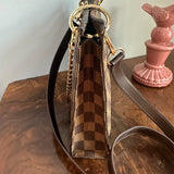 The Swan Crossbody - Vintage Damier in Brown