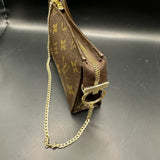 The Junco - Vintage Monogram Pouch Wristlet