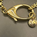 Repurposed LV Keychain Clasp with Pastilles Charm Necklace