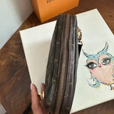 The Junco Crossbody - Vintage Monogram in Black