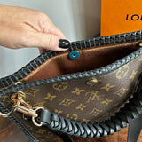 The Swan Crossbody - Vintage Monogram in Black