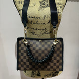 The Swan Crossbody - Vintage Damier in Black