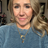 Repurposed LV Keychain Clasp with Pastilles Charm Necklace