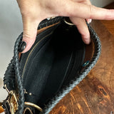 The Swan Crossbody - Vintage Monogram in Black