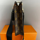 The Swan Crossbody - Vintage Monogram in Black