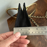 The Junco Crossbody Bag with Gold Handles - Black Dior