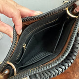 The Swan Crossbody - Vintage Monogram in Black