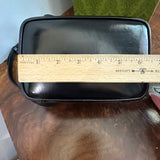 The Junco Crossbody/Clutch - Vintage Gucci Bamboo Cosmetic Bag in Black Leather
