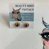 Upcycled LV Button Earring Studs