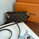 The Junco Crossbody - Vintage LV Monogram in Dark Brown
