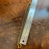 Upcycled Brass Dior Zipper Pull Necklace