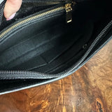 The Grackle - Vintage Gucci Bamboo Shoulder Bag in Black Leather