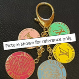 Repurposed LV Keychain Clasp with Pastilles Charm Necklace