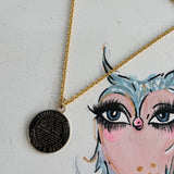 Your Neutral Favorite - Upcycled LV Trunks & Bags Charm in BLACK on Gold-Filled Necklace