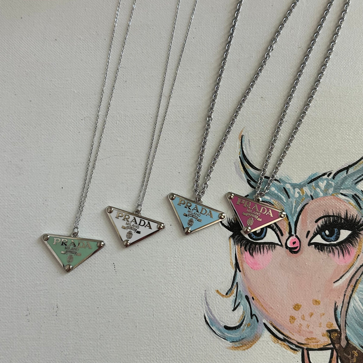 Upcycled Prada Zipper Pull Necklace in Silver – Beauty Bird Vintage