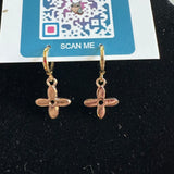 Upcycled LV Quatrefoil Charm Earrings