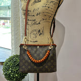 The Swan Crossbody - Vintage Monogram in Whiskey