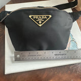 LARGE Black Nylon Prada Tag Sling/Fanny Bag
