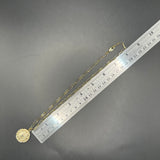 Round Gold LV Pendant Necklace on Gold-Filled Paperclip Chain