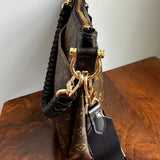 The Peacock Crossbody Handbag - Vintage LV in Black Monogram