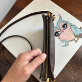 The Junco Crossbody - Vintage LV Monogram in Dark Brown