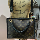 The Swan Crossbody - Vintage Monogram in Black