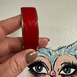 Upcycled Red LV Vernis Bracelet Cuff