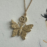 Upcycled Gucci Butterfly Charm Necklace