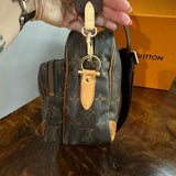 The Chat Crossbody - Vintage Monogram in Tan