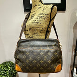 The Chat Crossbody - Vintage Monogram in Tan