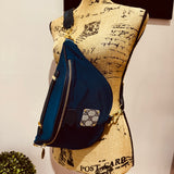 Navy Nylon GG Sling Bag