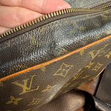 The Chat Crossbody - Vintage Monogram in Tan